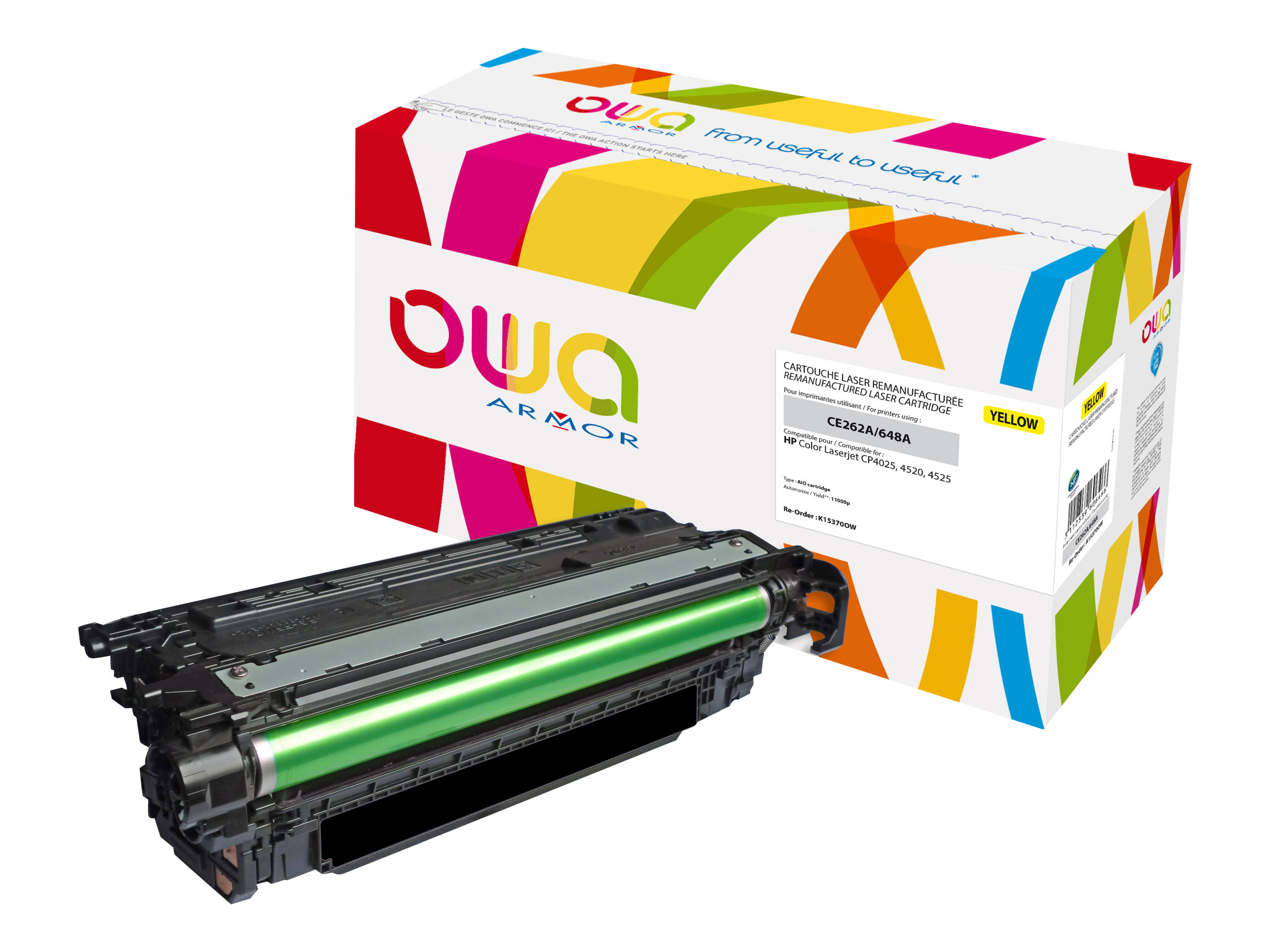 Reprise Cartouche Bureau Vallée HP 648A - remanufacturé Owa K15370OW - jaune - cartouche laser Pas Cher