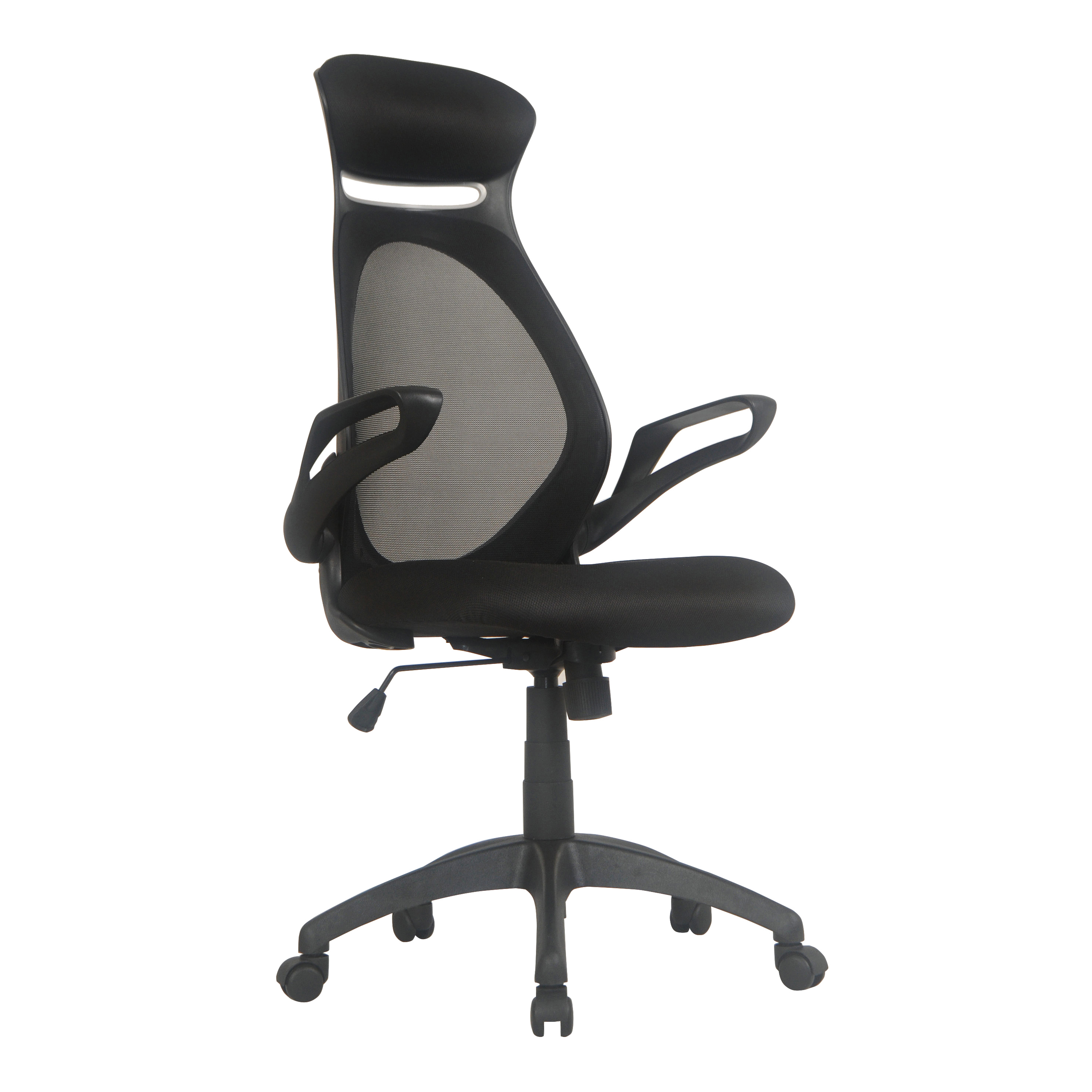 Fauteuil de bureau THEMIS  tissu et maille  accoudoirs rabattables