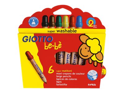 GIOTTO Bébé - 6 Crayons de couleur 