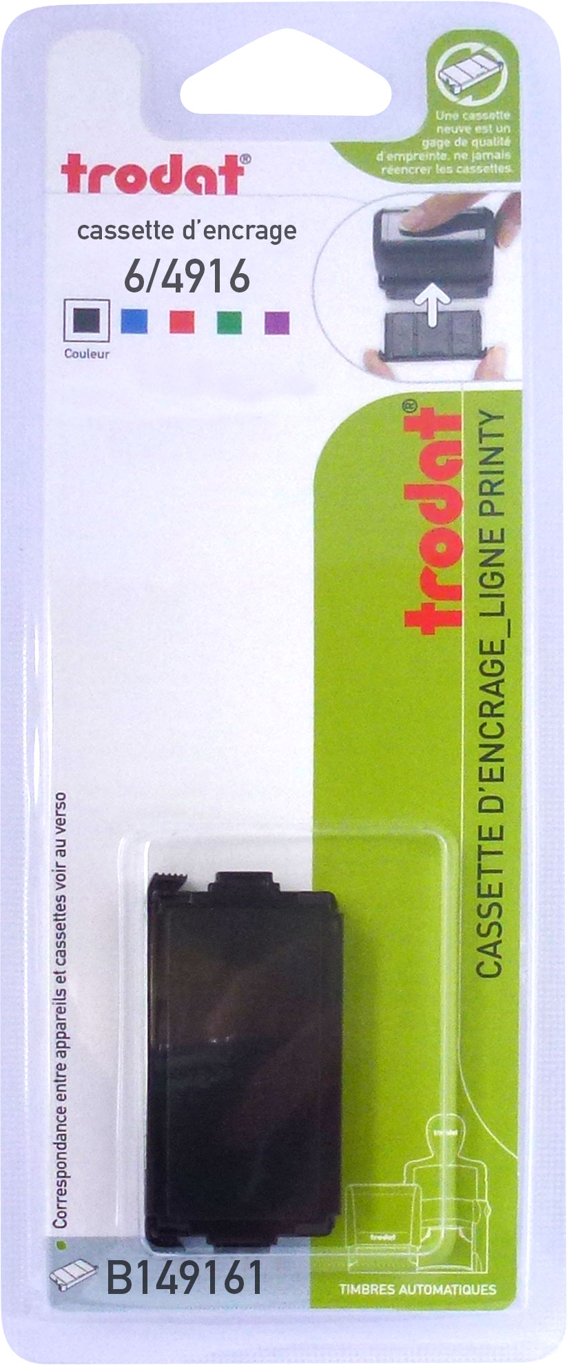 Trodat - Encrier 6/4916 recharge pour tampon Printy 4916 - noir