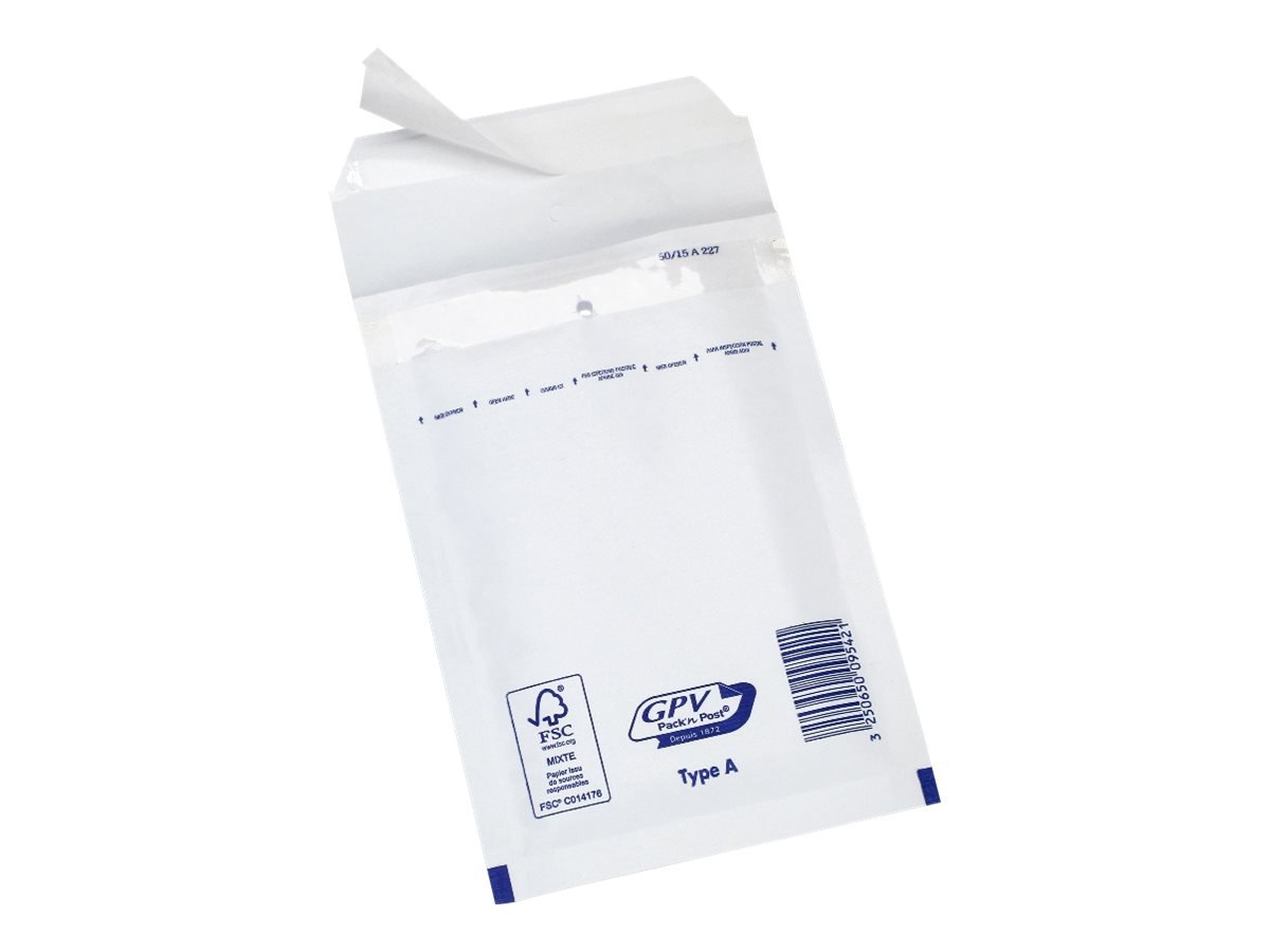 Gpv Pack N Post 0 Pochettes Bulles 90 X 165 Mm Bande De Protection Pas Cher Bureau Vallee