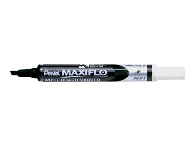 Pentel MAXIFLO - Marqueur effaçable - pointe biseau - noir