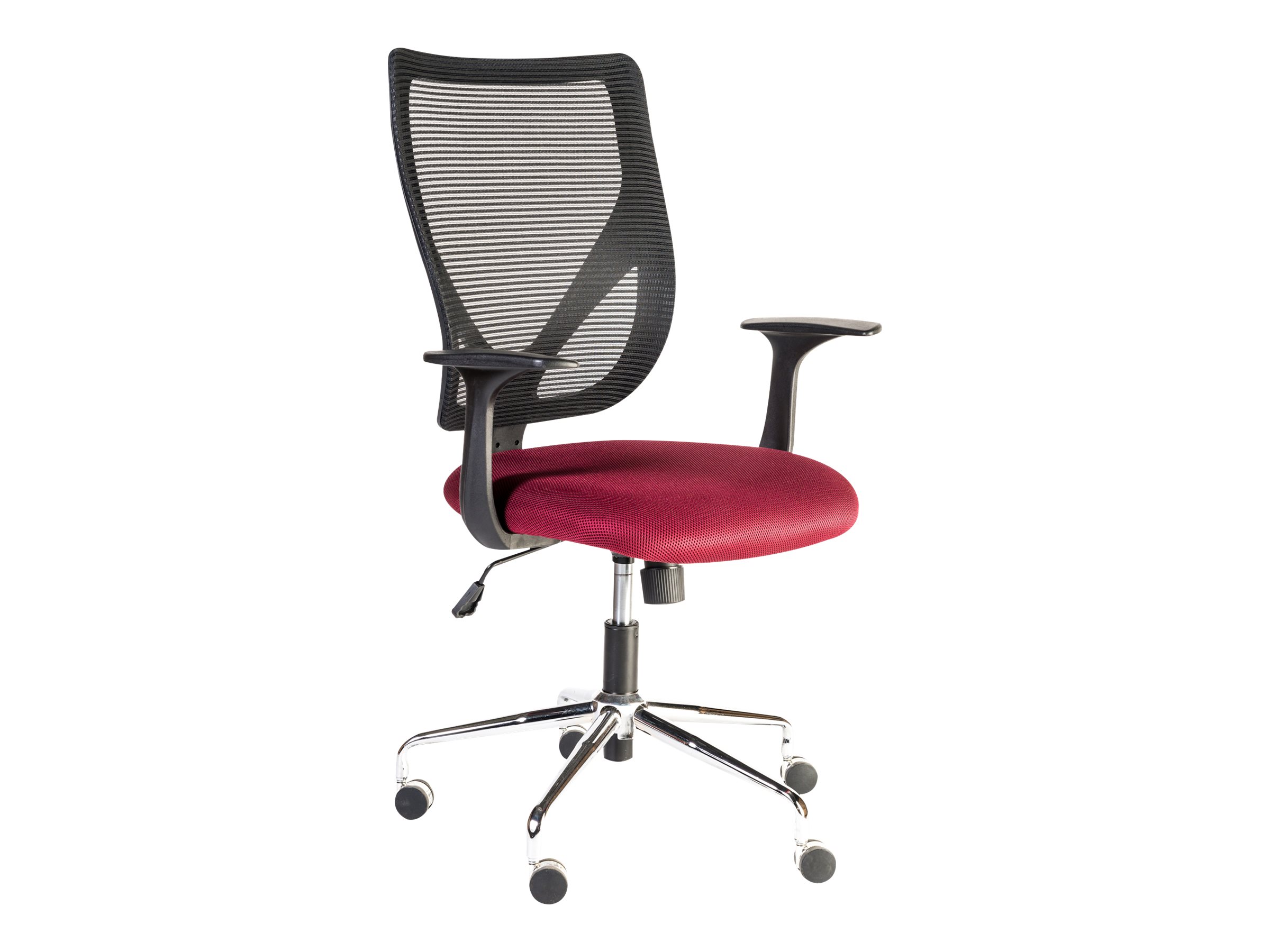 Fauteuil de bureau  KONAKRY  Accoudoirs fixes  Noir et rouge