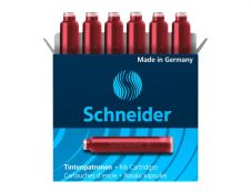 Schneider - 6 Cartouches d'encre pastel - rouge