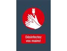 Novus Dahle -  Tapis de distanciation sociale - désinfection mains - 60 x 90 cm - gris rouge