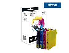 Cartouche compatible Epson 18XL Pâquerette - pack de 4 - noir, jaune, cyan, magenta - Switch 