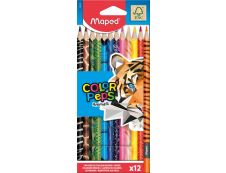 Maped Color'Peps Animals - 12 Crayons de couleur - certifiés FSC