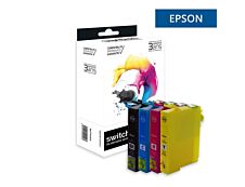 Cartouche compatible Epson T1285 Renard - pack de 4 - noir, jaune, cyan, magenta - Switch 