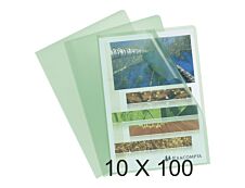 Exacompta - 10 Packs de 100 Pochettes coin grainées - A4 - 12/100 - vert