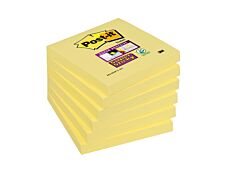 Post-it - 6 Blocs notes Super Sticky - jaune - 76 x 76 mm