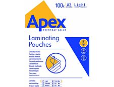 Fellowes Apex - 100 pochettes de plastification A3 (303 x 426 mm) - 80 microns
