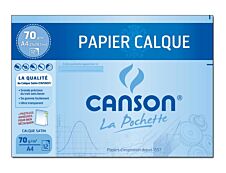 Canson - Pochette papier à dessin calque - 12 feuilles - 24 x 32 cm - 90G