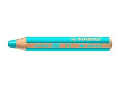 STABILO Woody 3 in 1 - Crayon de couleur pointe large - bleu cyanine