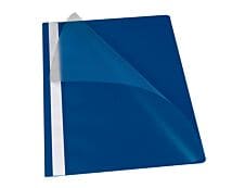 Farde à devis A4 - couverture transparente en PP - bleu foncé