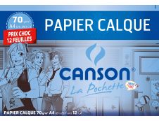 Canson - Pochette papier calque - 12 feuilles - A4 - 70 gr (format spécial)