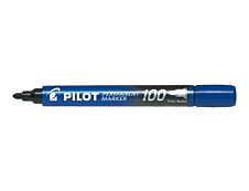 Pilot 100 - Marqueur permanent - pointe ogive - bleu
