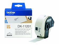 Brother DK-11201 - Ruban d'étiquettes auto-adhésives - 1 rouleau de 400 étiquettes (29 x 90 mm) - fond blanc écriture noire