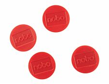 Nobo aimant - 3,8 cm de diamètre - rouge (pack de 4)