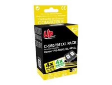 Cartouche compatible Canon PG-560XL/Canon CL-561XL - Pack de 2 - noir, cyan, magenta, jaune - UPrint C-560XL/C-561XL 