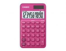 Calculatrice de poche Casio SL-310UC - 10 chiffres - alimentation batterie et solaire - rouge