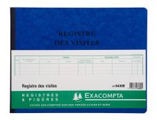 Exacompta - Registre des visites - 25 x 32 cm - 80 pages
