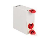 Logistipack - Boîte distributrice 500 étiquettes 1€ - rouge