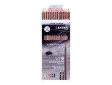 Lyra Graduate - 12 Crayons graphites - différentes tailles de mines