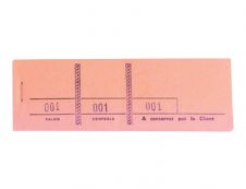 Exacompta - 10 Blocs tombola 3 volets de 100 tickets - 48 x 150 mm - numéroté - rouge