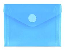 FolderSys - Pochette velcro - pour A7 - pour 50 feuilles - bleu transparent