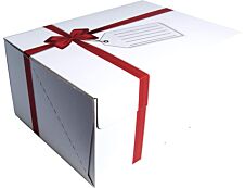 Bankers Box Christmas - 20 Boîtes d'expédition motif nœuds rouges - 35 cm x 24 cm x 16 cm 