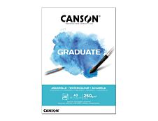 Canson Graduate - Bloc dessin aquarelle - 20 feuilles - A3 - 250 gr