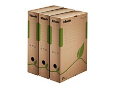 Esselte Eco - 25 boîtes archives - dos 8 cm - marron 100% recyclé