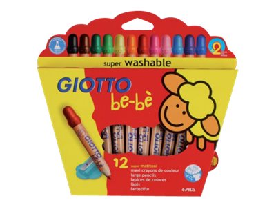 Giotto Bebe 12 Crayons De Couleur Giotto Bebe 12 Crayons De Couleur