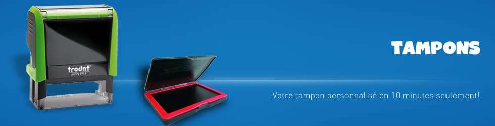 Personnalisation de tampons chez Bureau Vallée