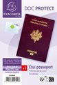 Exacompta - Étui Passeport Transparent – 2 Volets PVC Cristal Lisse 20/100e – Format 90x125 mm – DOC PROTECT