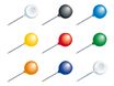 Exacompta - 20 Épingles sphériques  - couleurs assorties