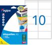 Apli Agipa - Etui A5 - 160 Étiquettes blanches multi-usages - 38,5 x 65 mm - coins arrondis - réf 114019