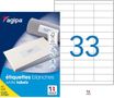 Apli Agipa - 3300 Étiquettes adhésives blanches multi-usages - 70 x 25 mm - coins droits - réf 119007