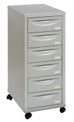 Module de rangement à roulettes 6 tiroirs - gris
