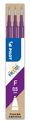 Pilot Frixion Ball - 3 Recharges pour rollers effaçables - 0,5 mm - violet