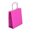 50 Sacs cadeau kraft - poignées torsadées - 22 cm x 12 cm x 31 cm - rose