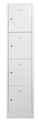Vestiaire 1 colonne soit 4 cases monobloc - H180 x L30 x P50 cm - blanc