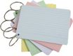 Exacompta Flashcars - 50 Bristols pour révisions sous anneau - A7 - ligné - couleurs assorties