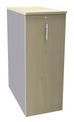 Caisson TOWER - L44 x H114 x P80 cm - 3 tablettes + 1 support DS réglable - structure alu - dessus et façade imitation érable