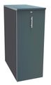 Caisson TOWER - L44 x H114 x P80 cm - 3 tablettes + 1 support DS réglable - structure anthracite - dessus et façade bleu argile