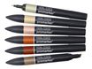 ProMarker - 6 Marqueurs double pointe - tons terreux
