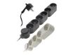 zenitech - Multiprise 5 prises avec interrupteur - blanc - 1m