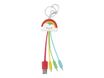 Legami - Câble de recharge multiples - motif arc-en-ciel