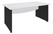 Bureau droit DUAL - L160 - Pieds Anthracite - plateau blanc