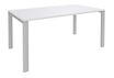 Bureau simple IRIS - L180 cm - Pieds aluminium - plateau Blanc perle